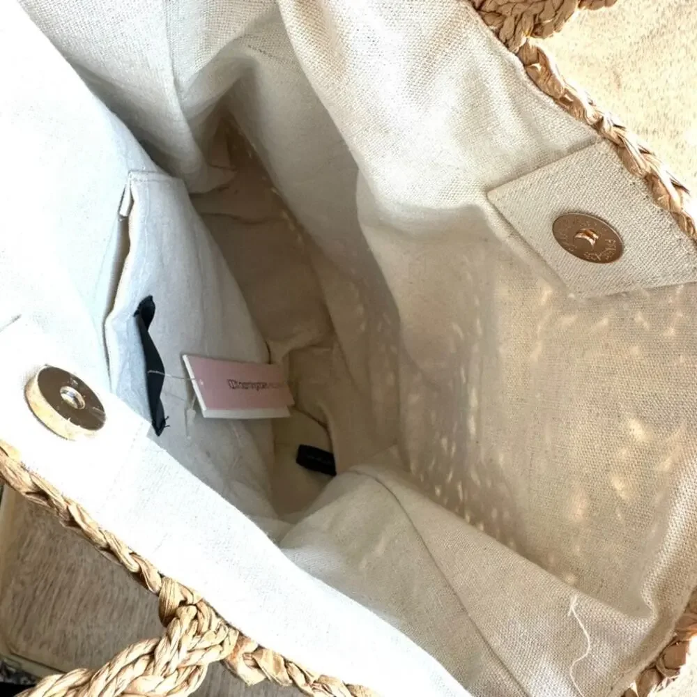 Aqua Mel Crossbody Natural Weave Bag‎ - NWT